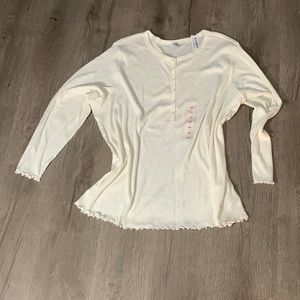 Cream Ribbed Plus size Light sweater